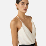 Body in georgette di viscosa BO01461E2 193 ELISABETTA FRANCHI Burro 