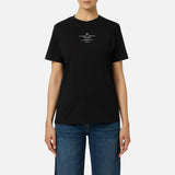 T-shirt in jersey di cotone con stampa MA63D56E2 110 ELISABETTA FRANCHI Nero 
