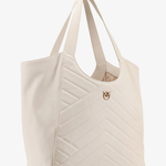 Borsa in pelle 104536A2AO Z14Q PINKO Bianco seta-antique gold 