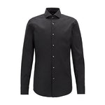 Camicia slim fiti in cotone elasticizzato JASON 10151300 02 001 BOSS Black 
