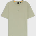 T-shirt in cotone elasticizzato con logo a contrasto 50473278 10242929 01 077 BOSS Open green 