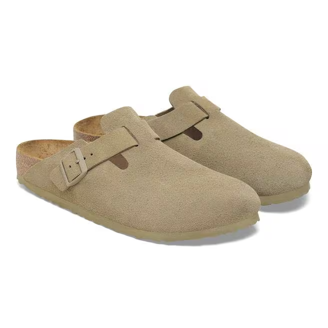 Sabot in pelle scamosciata BOSTON 1025844 FADED KHAKI BIRKENSTOCK Faded khaki 