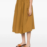 Gonna in popeline di cotone 107003A2LD L25 PINKO Bronzo 