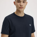 T-Shirt manica corta M3519 608 FRED PERRY Navy 