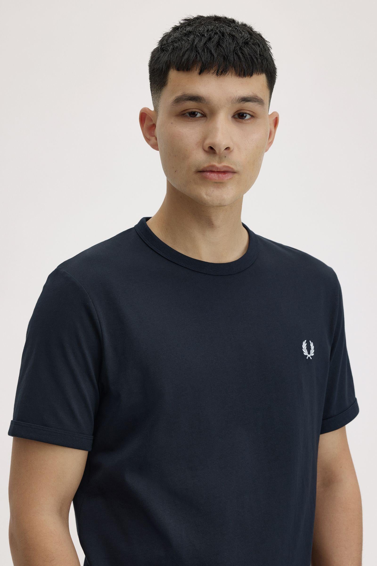 T-Shirt manica corta M3519 608 FRED PERRY Navy 