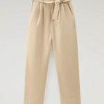 Pantaloni con cintura in misto lino viscosa CFWWTR0151FRUT3043 8925 WOOLRICH Feather beige 