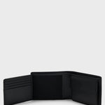 Portafoglio in pelle con logo goffrato 50470436 10241555 01 001 BOSS Black 