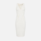Abito in crêpe leggero AB94162E2 360 ELISABETTA FRANCHI Avorio 