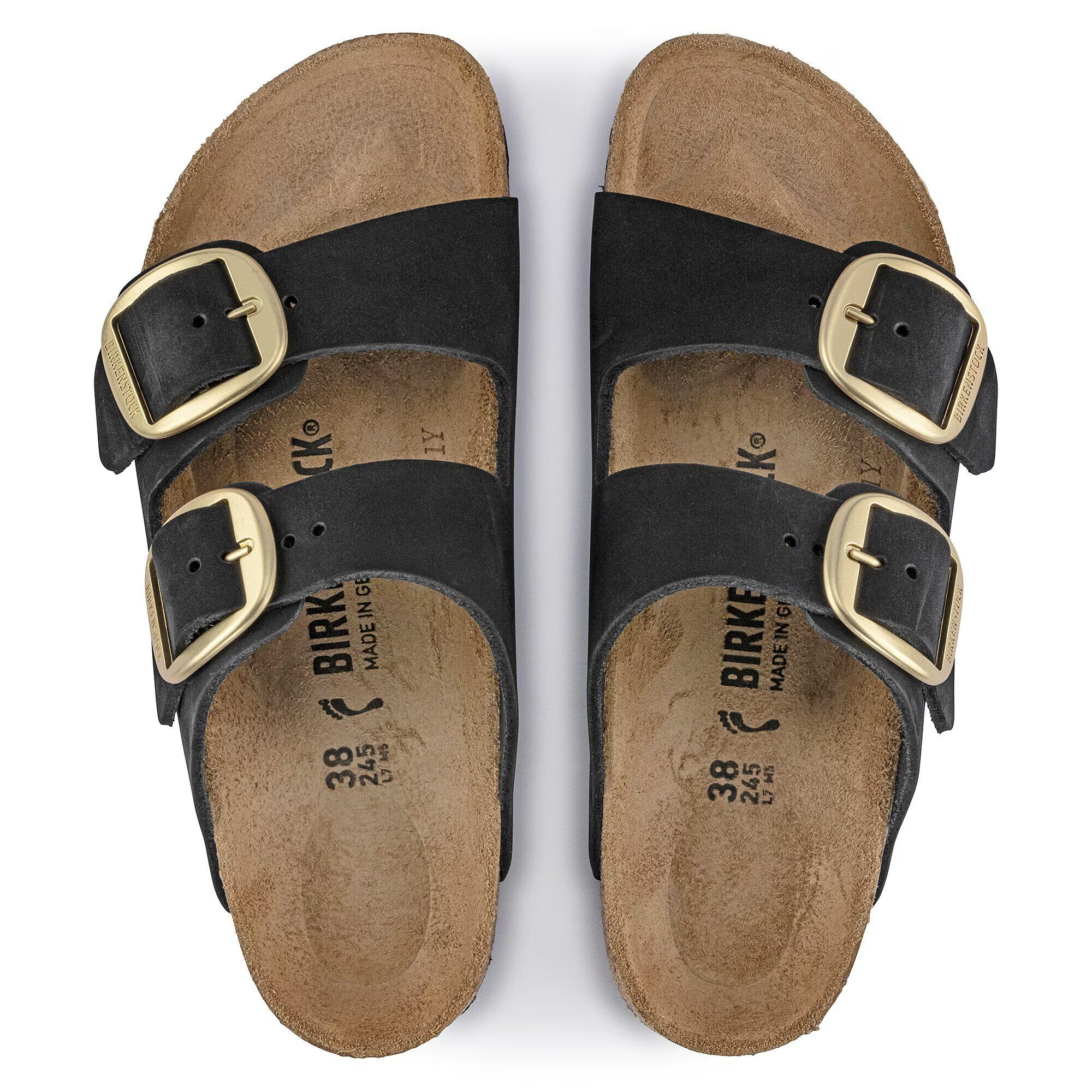 Ciabatta in suede ARIZONA BIG BUCKLE 1023290 BLACK BIRKENSTOCK Black 