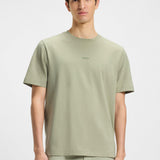 T-shirt in cotone elasticizzato con logo a contrasto 50473278 10242929 01 077 BOSS Open green 