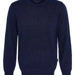 Maglia girocollo con toppa al gomito in tartan MKN1586 MKN NY91 BARBOUR Navy 