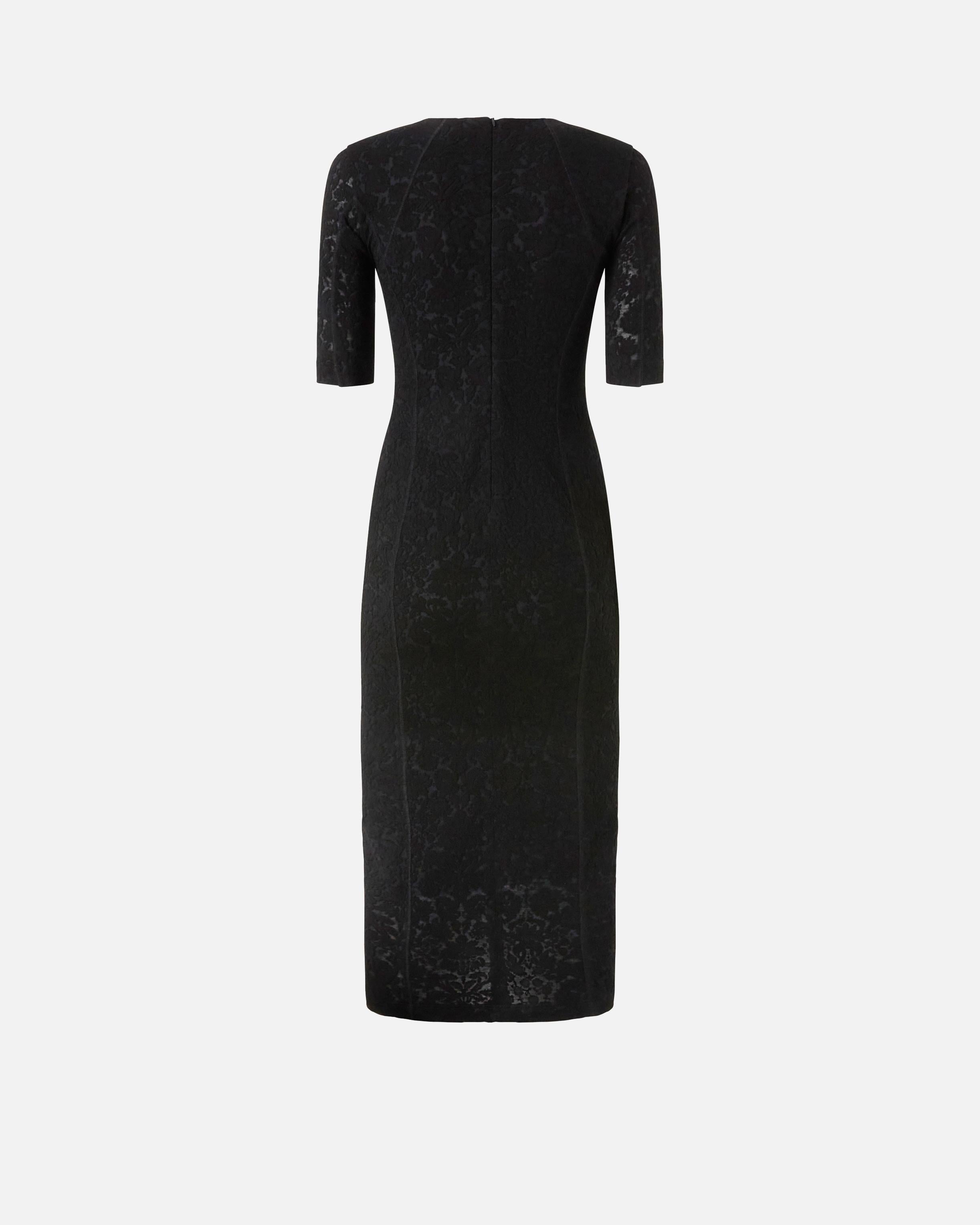 Abito midi in pizzo di maglia 105653A2TW Z99 PINKO Nero limousine 