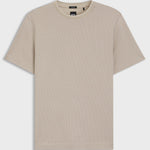T-Shirt in cotone mercerizzato con motivo jacquard 50559775 10279650 01 286 BOSS Open beige 