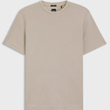 T-Shirt in cotone mercerizzato con motivo jacquard 50559775 10279650 01 286 BOSS Open beige 