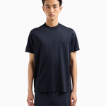 T-Shirt manica corta girocollo con logo flock 6D1TR3 1JOSZ 0950 EMPORIO ARMANI Eagle blu navy 