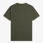 T-shirt con doppia riga M1588 05B FRED PERRY Hntngr/lgic/lmnb 