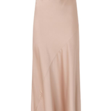 Abito lungo in raso 106587A1Y5 Q35 PINKO Rosa mogano 