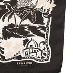 Foulard stampato D48ER002EC9 MFB61 ERMANNO FIRENZE Black 