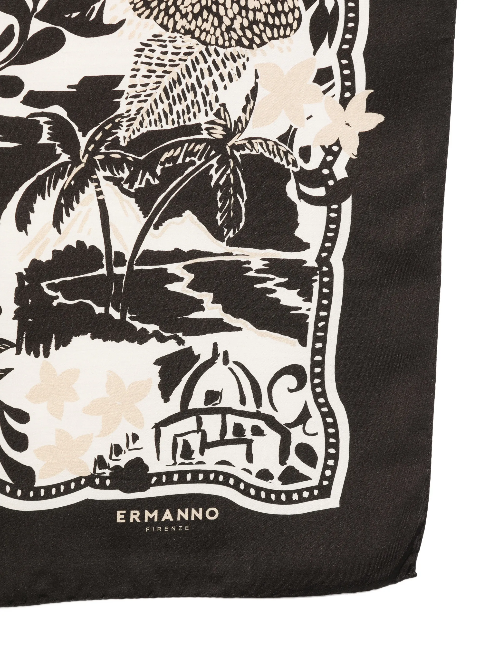 Foulard stampato D48ER002EC9 MFB61 ERMANNO FIRENZE Black 