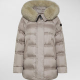 Piumino con pelliccia PED5110 01181903 852 PEUTEREY Beige 