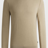 Maglia girocollo in cotone 50506022 10255187 01 275 BOSS Light beige 