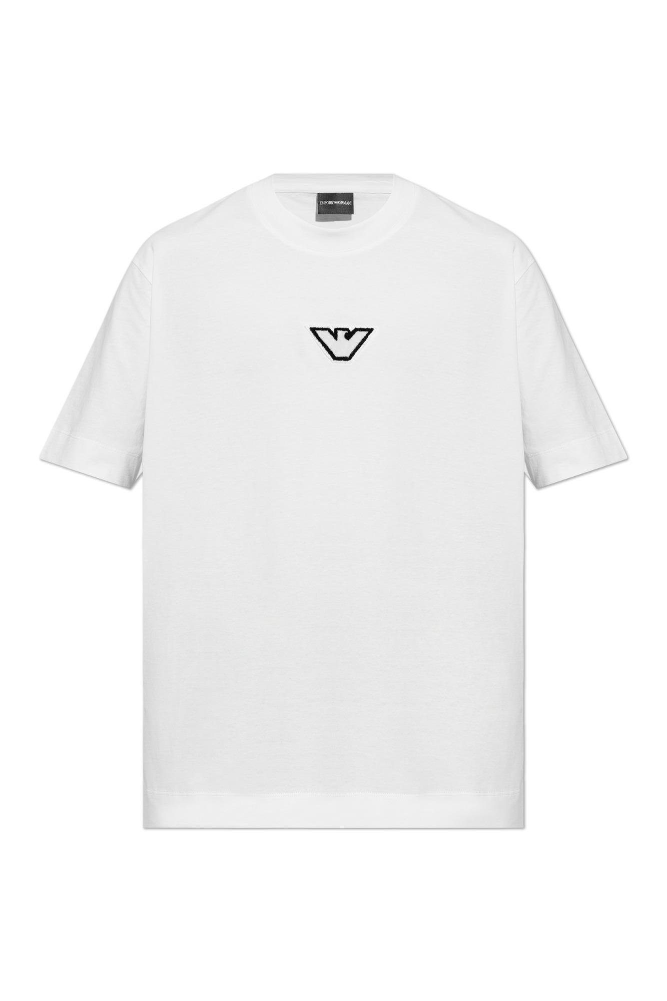 T-Shirt manica corta 6D1TD7 1JOCZ 01C2 EMPORIO ARMANI Offwhite eagle 