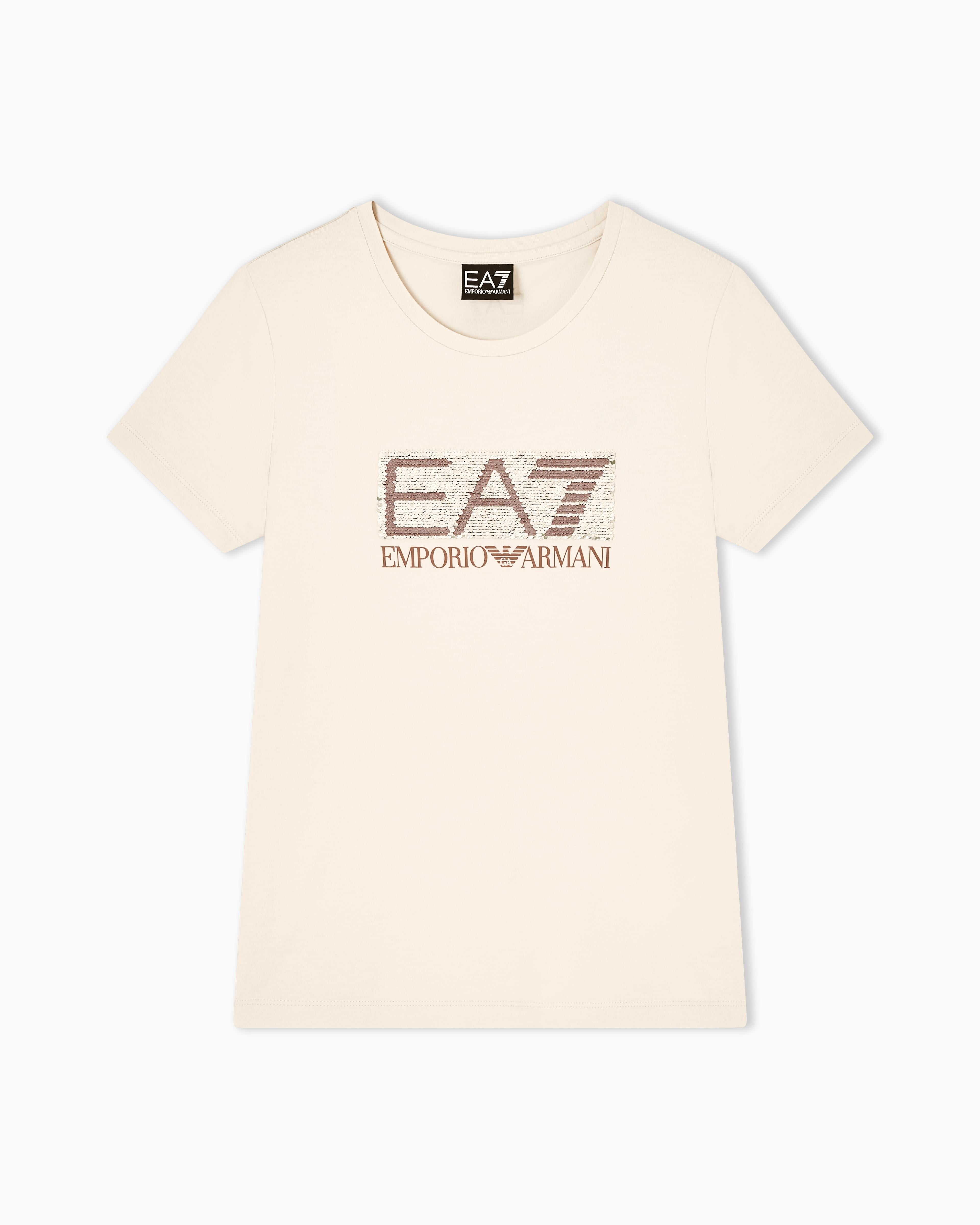 T-Shirt manica corta 7W001093 AF10373 U1088 EA7 Beige 