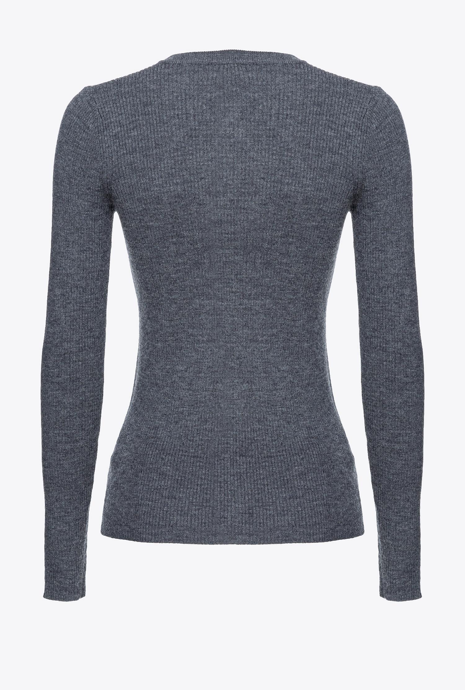 Cardigan aderente a costine 102340A15S I90 PINKO Dark grey 