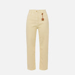 Jeans in cotone tinto con charm logato PJ87D51E2 DC7 ELISABETTA FRANCHI Lemon grass 