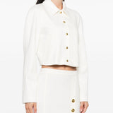 Giacca in con bottoni dorati 105784A24C Z05 PINKO Bianco-biancaneve 
