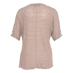 T-Shirt manica corta a righe PED5343 99012278 RI004 PEUTEREY Bianco/marrone 