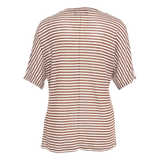 T-Shirt manica corta a righe PED5343 99012278 RI004 PEUTEREY Bianco/marrone 