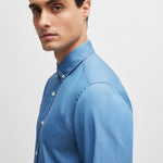 Camicia in denim button down 50513728 10259348 01 437 BOSS Bright blue 