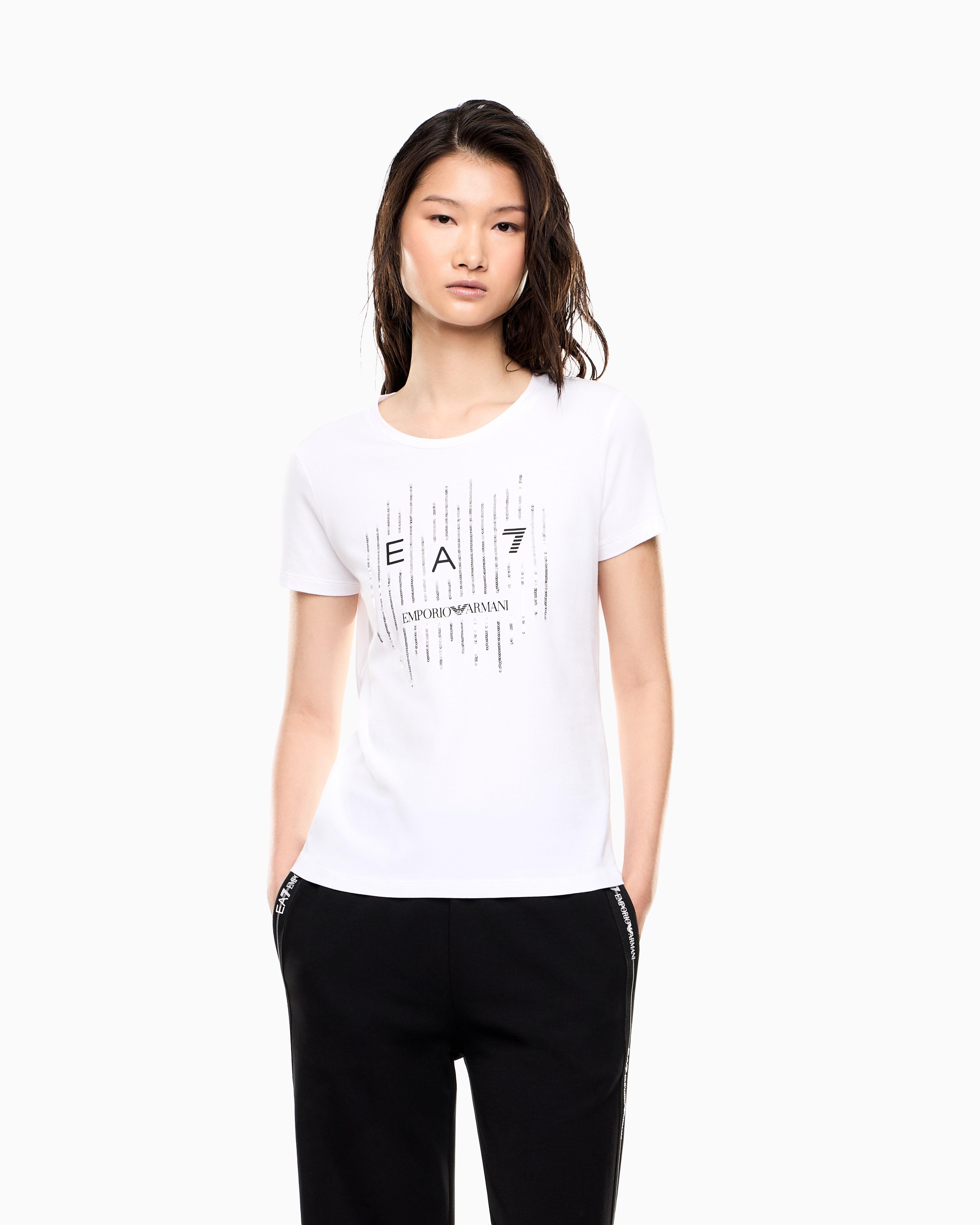 T-Shirt manica corta 7W001097 AF10373 U0002 EA7 White 