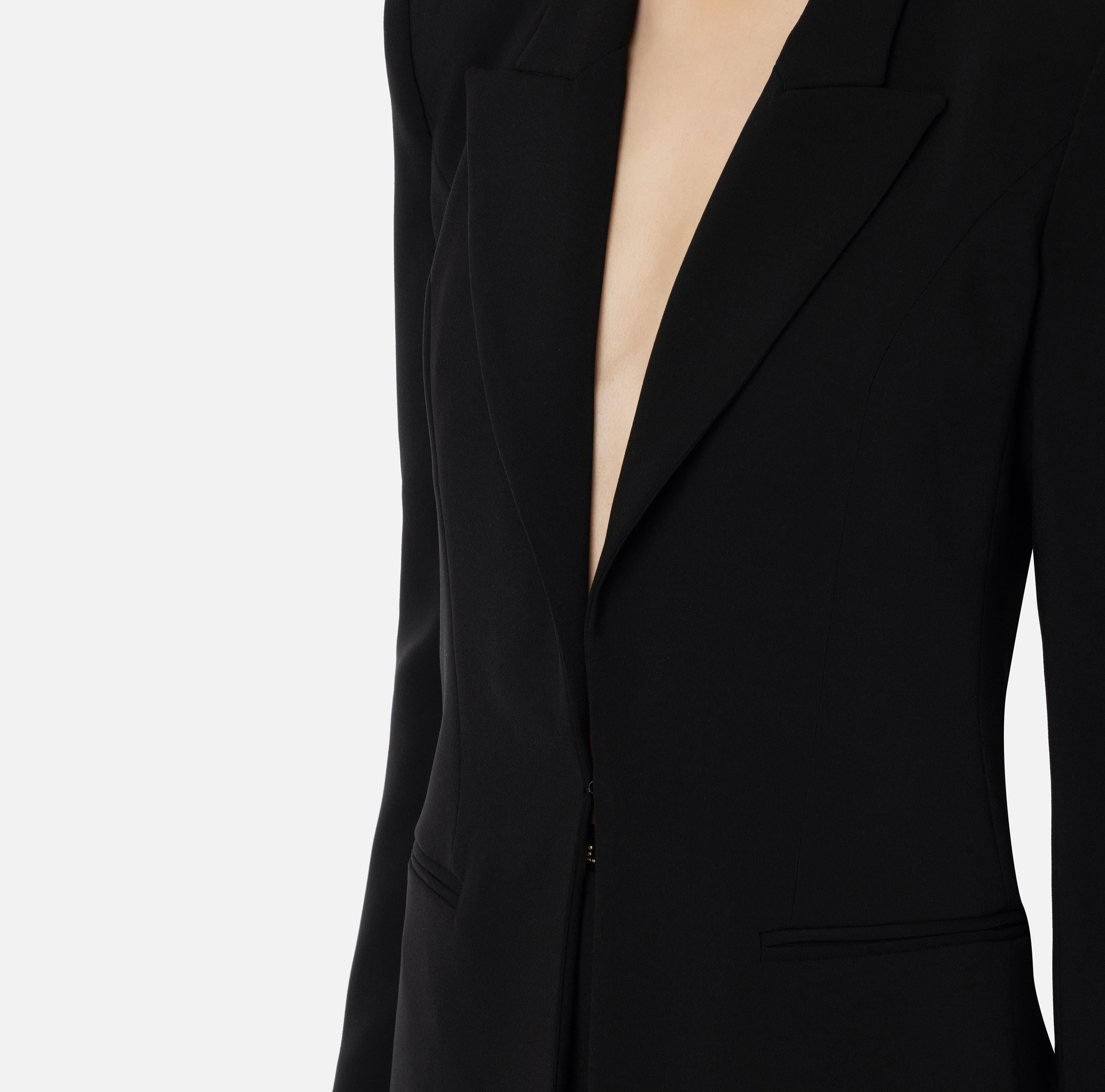 Tailleur giacca e pantalone in crêpe TP00141E2 110 ELISABETTA FRANCHI Nero 