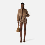 Bomber in nylon GB05D61E2 229 ELISABETTA FRANCHI Argilla 
