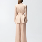 Giacca in satin con cintura 106589A1Y5 Q35 PINKO Rosa mogano 