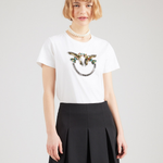 T-Shirt manica corta 100535A33F Z05 PINKO Bianco-biancaneve 