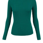 Maglia collo alto a costine LEILAD512552X 033 P.A.R.O.S.H. Petrolio 