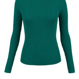 Maglia collo alto a costine LEILAD512552X 033 P.A.R.O.S.H. Petrolio 