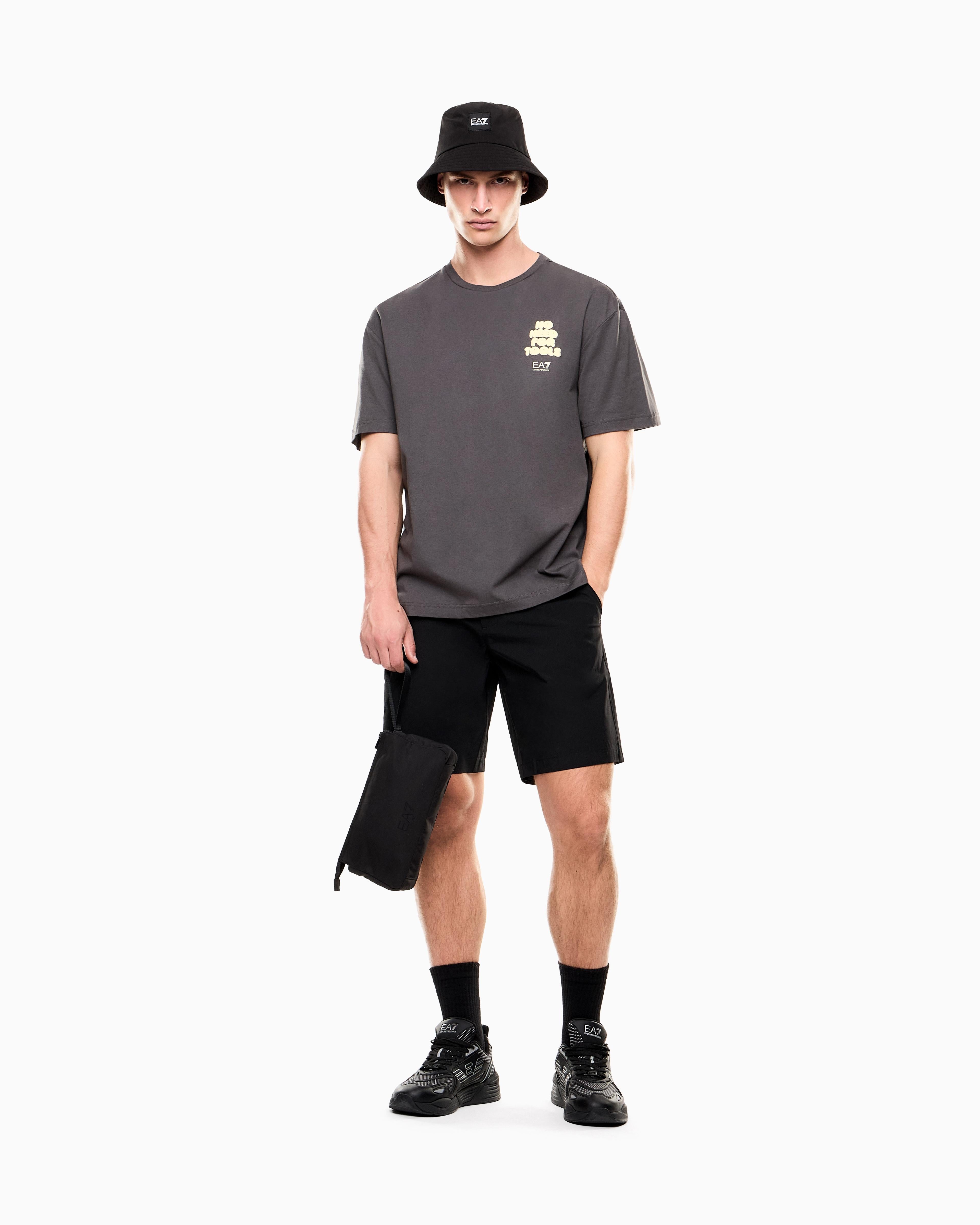 T-Shirt girocollo serie Graphic in jersey di cotone 7M001398 AF13244 U8111 EA7 Grey 