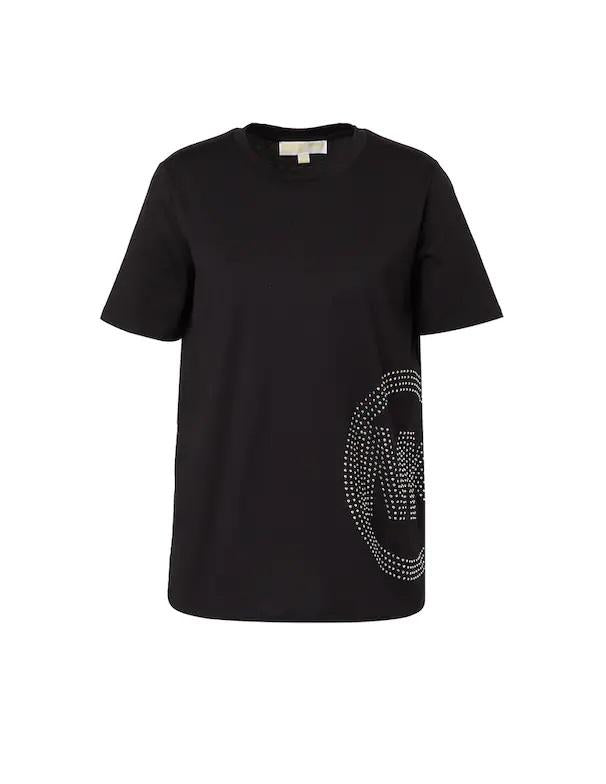 T-shirt con strass MH150JA97J 001 MICHAEL KORS Black 
