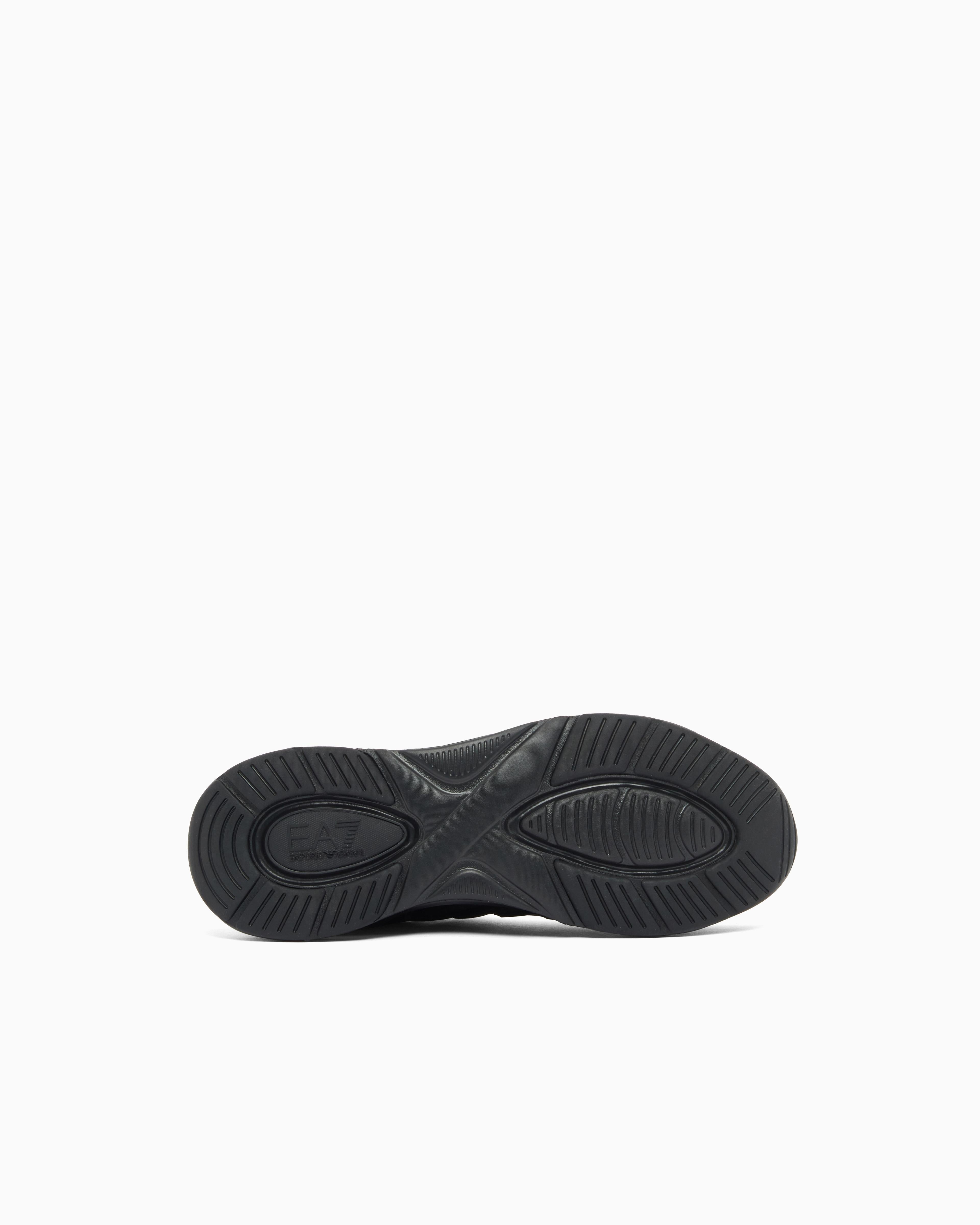Sneaker con tomaia in mes 7X000303 AF18441 MZ547 EA7 Black 