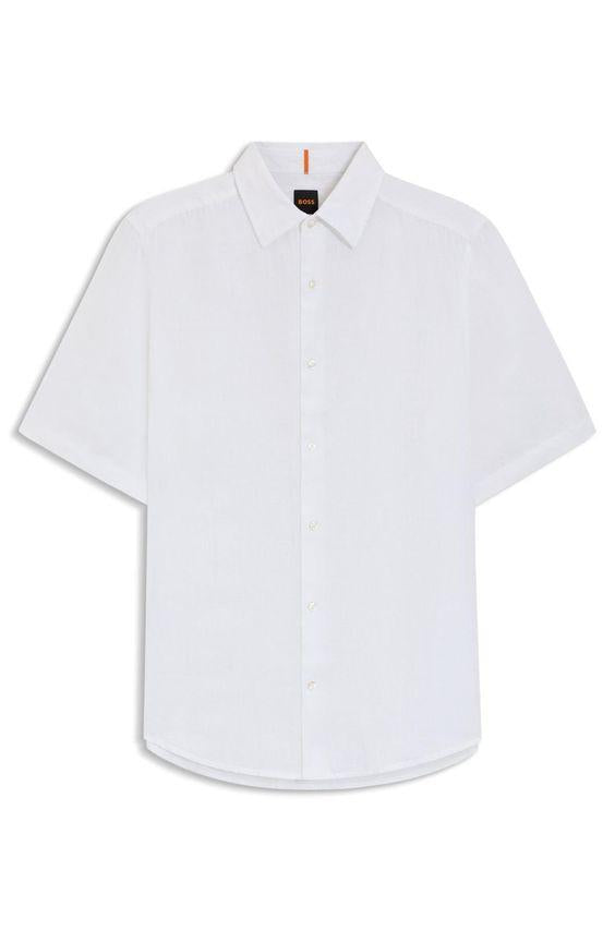 Camicia manica corta 50537382 10267858 01 100 BOSS White 