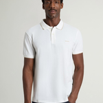 Polo in piqué di cotone elasticizzato CFWOPO2000MRUT5348 8270 WOOLRICH Artic white 