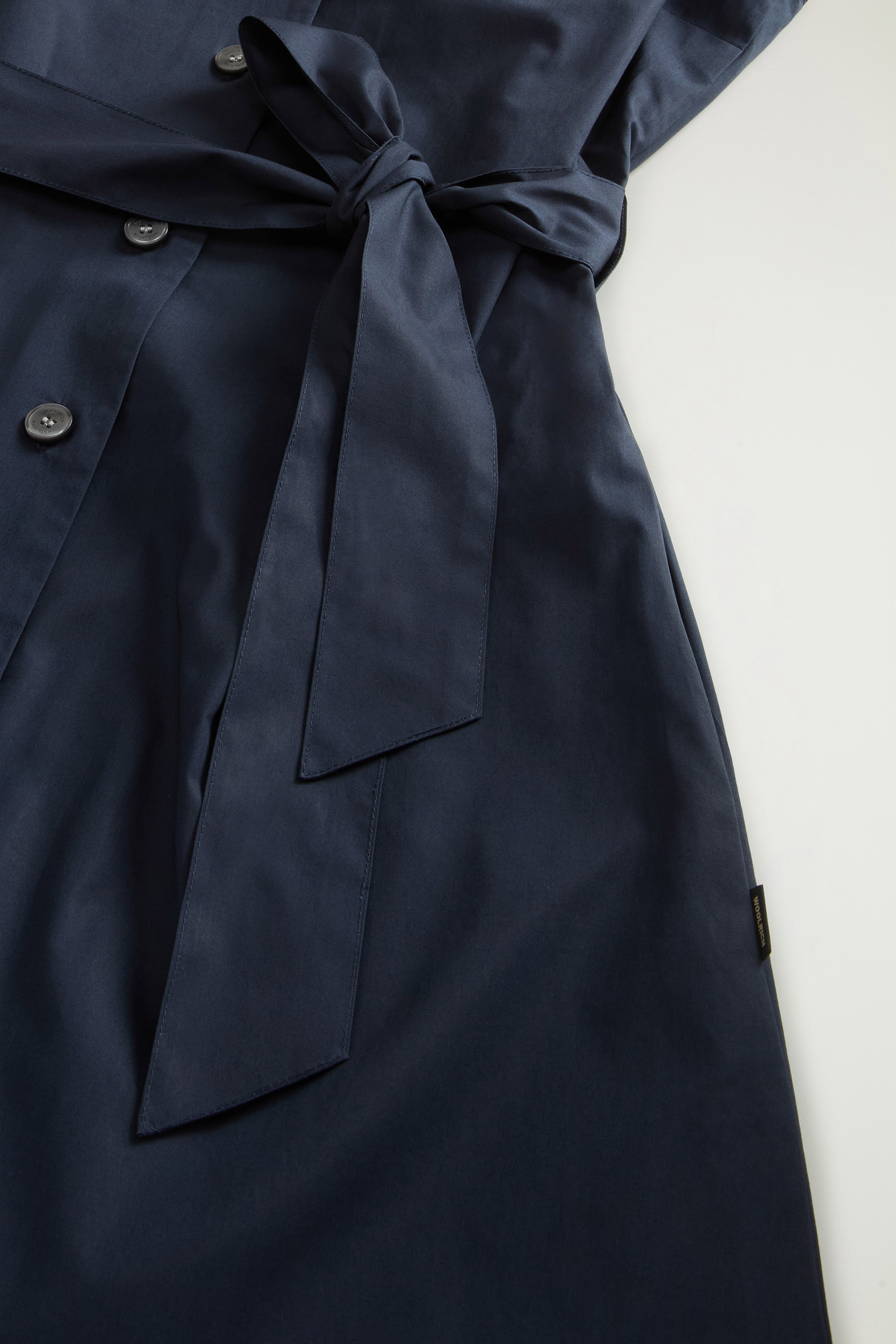 Vestito chemisier in popeline di puro cotone con cintura CFWWDR2022FRUT3944 3989 WOOLRICH Melton blue 