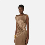 Abito Red Carpet in jersey di viscosa lucida ABR2461E2 229 ELISABETTA FRANCHI Argilla 
