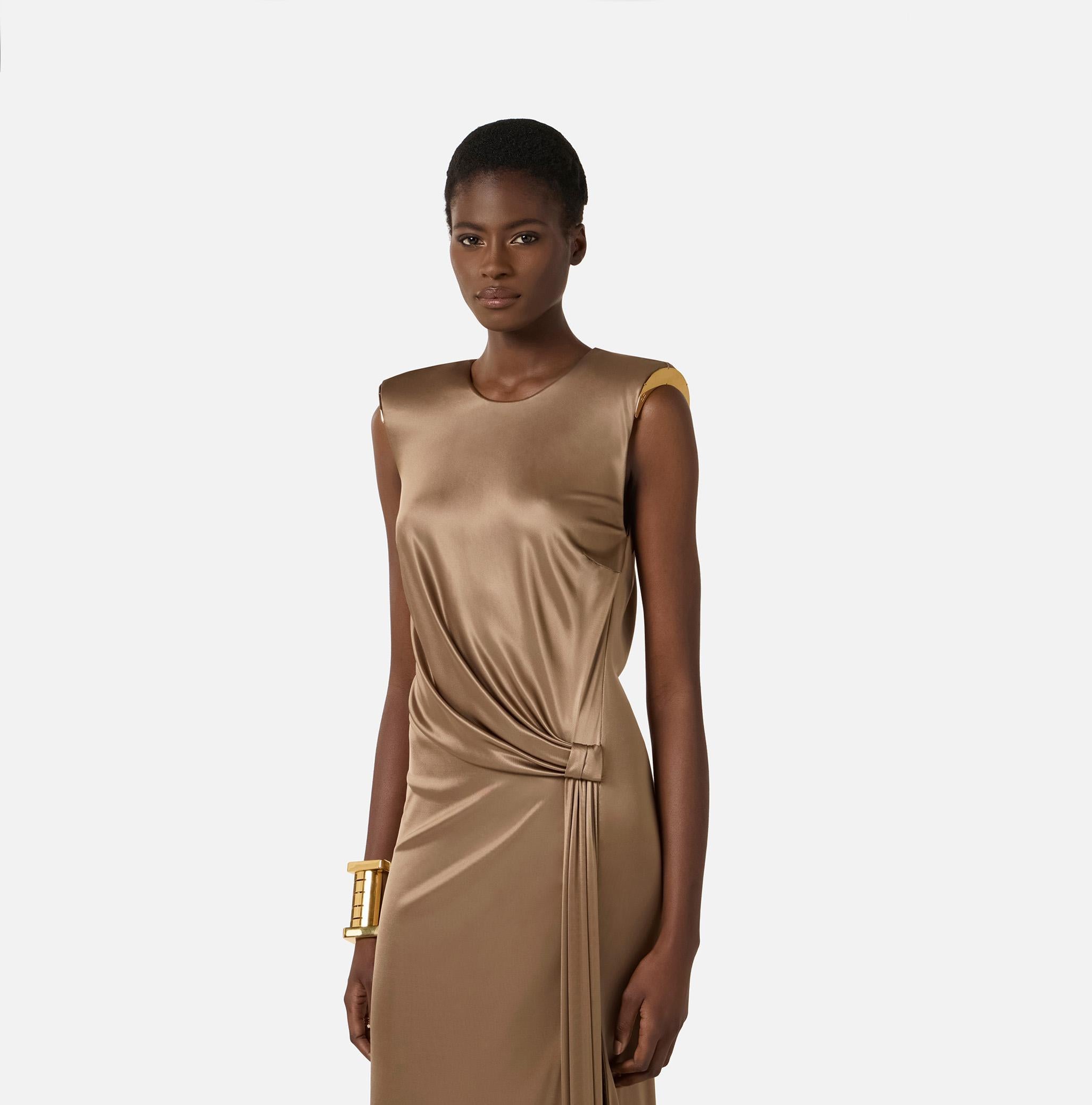 Abito Red Carpet in jersey di viscosa lucida ABR2461E2 229 ELISABETTA FRANCHI Argilla 