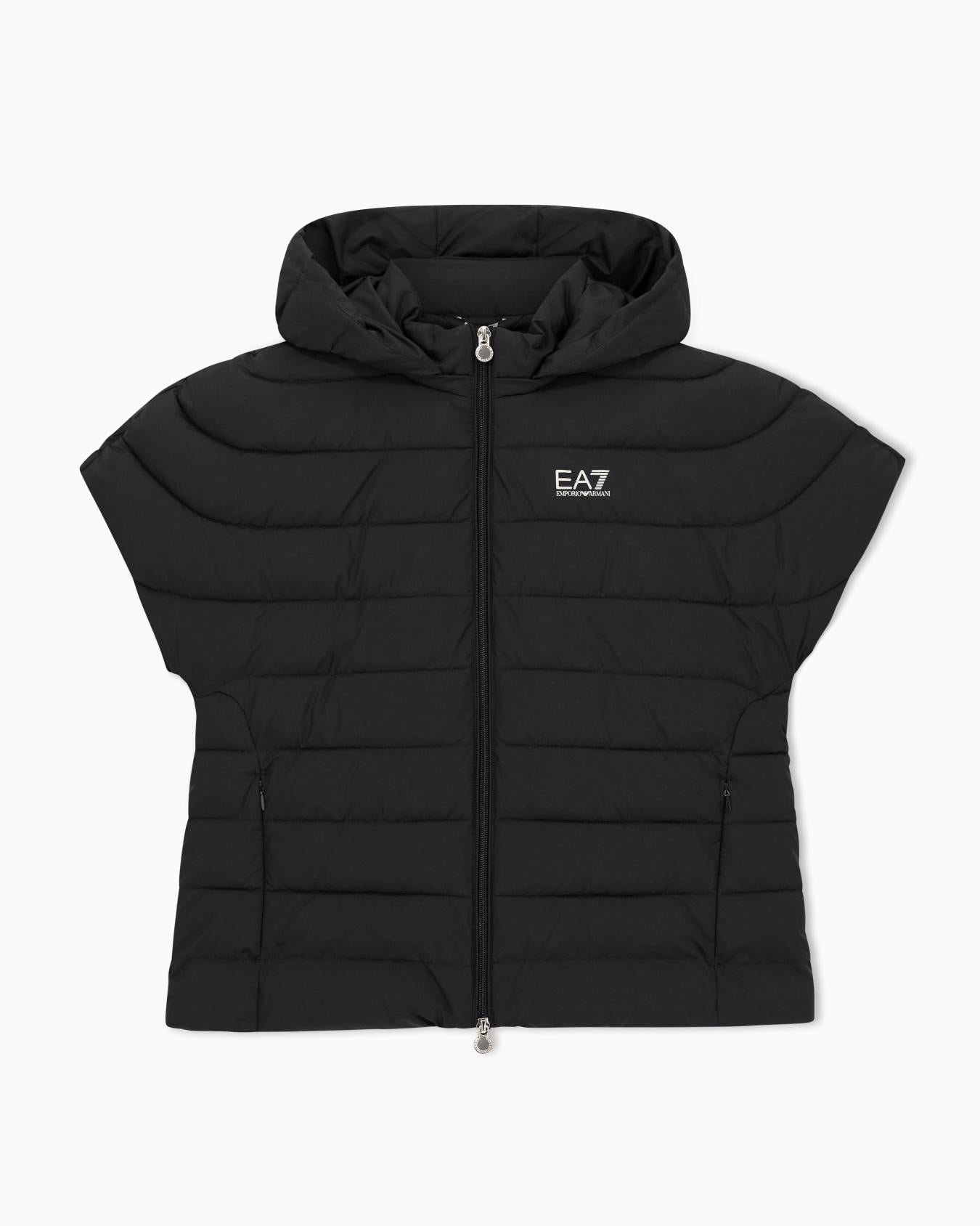 Cappa imbottita packable in nylon leggero 7W000477 AF12476 UC001 EA7 Black 