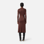Abito in jersey con bottoni gioiello AB82257E2 EA3 ELISABETTA FRANCHI Coffee 